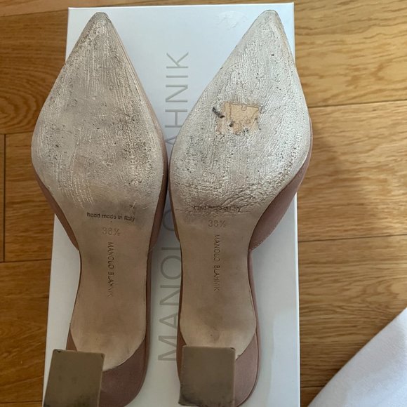 Manolo Blahnik Pearl Fabetamu Mule 38.5 - Picture 13 of 15